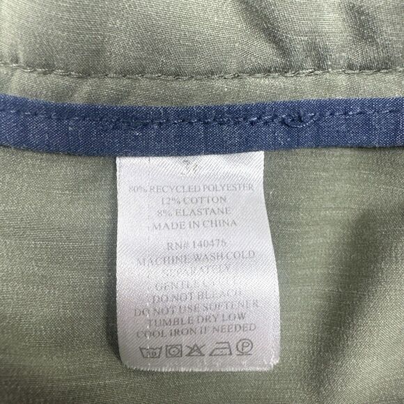 Faherty All Day Shorts Chino Drawstring Waist Casual Mens Size 36 Olive Green - Picture 12 of 13